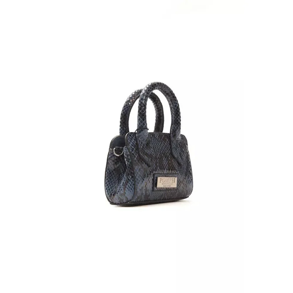 Pompei Donatella Blue Leather Women Handbag_2